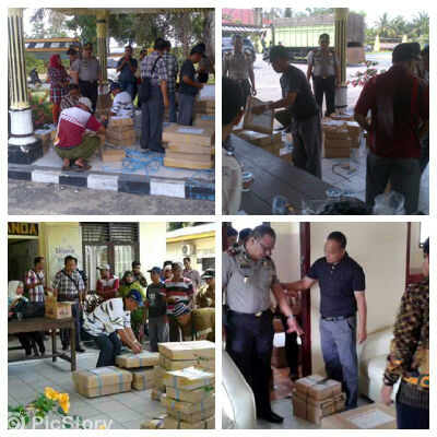 Polisi Berpakain Preman, Amankan Pelaksanaan UU di Kampar